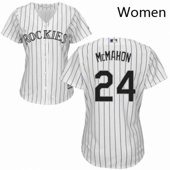 Womens Majestic Colorado Rockies 24 Ryan McMahon Authentic White Home Cool Base MLB Jersey